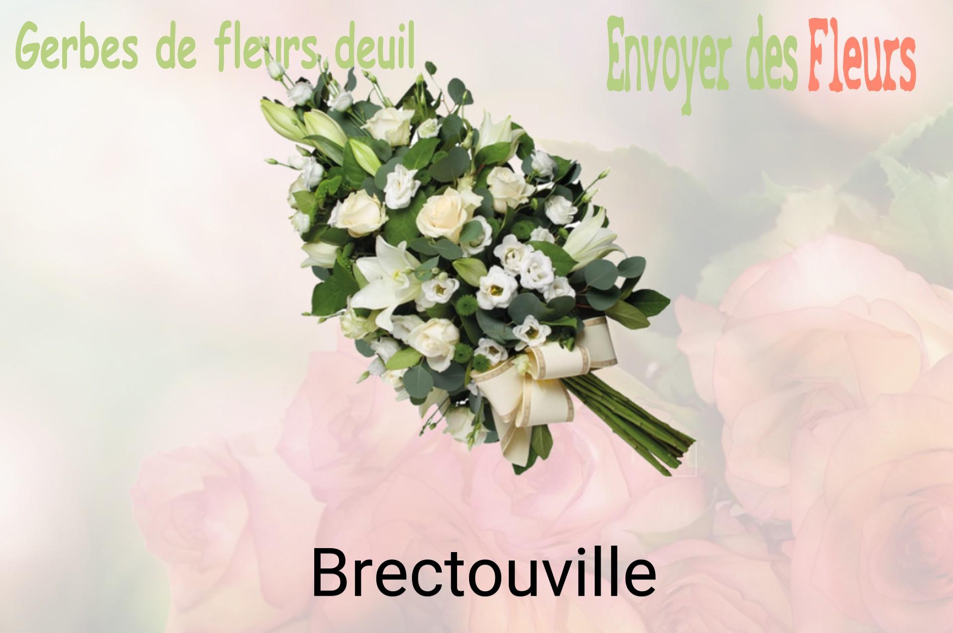 Gerbe de fleurs de deuil livrée à Brectouville